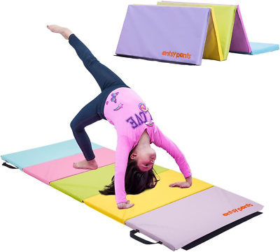 #ad Antsy Pants Tumbling Mat – Gymnastics Mat Easy to Clean Gym Mat Sturdy Fold $94.74