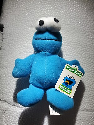 #ad Cookie Monster Sesame Street 1999 Kellogg’s Mini Beans Plush Toy New 4.5” Cereal $12.99