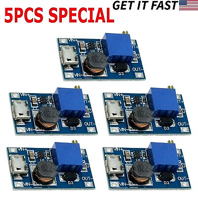 #ad 5pcs DC DC Micro USB Step Up Boost Module 2 24V IN 5 28V Output Power Converter $6.89