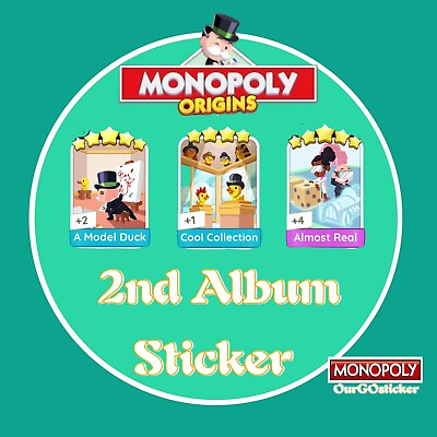 #ad Monopoly Go 4 star 5 star stickers ⭐️⭐️⭐️⭐️⭐️ 2nd Album AU $5.00