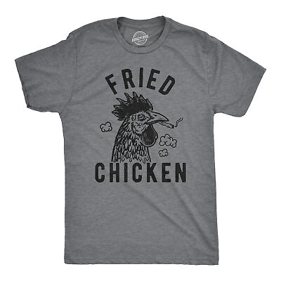#ad Mens Fried Chicken Tshirt Funny 420 Marijuana Graphic Novelty Tee $6.80