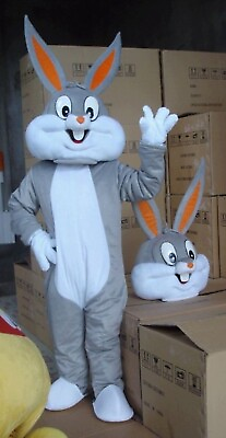 #ad Bugs Bunny Mascot Costume Cosplay Party Fancy Dress Suits Adult Unisex Costume $115.20
