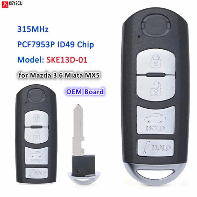 #ad OEM Smart Remote Key Fob for 2014 2019 Mazda 6 Mazda3 Sedan MX 5 WAZSKE13D01 $34.77