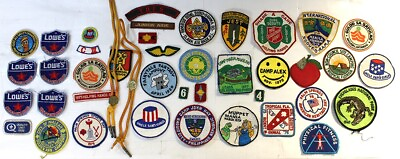 #ad Huge Vintage Antique Boy and Girl Scout Patch Lot 30 LOOK $39.95