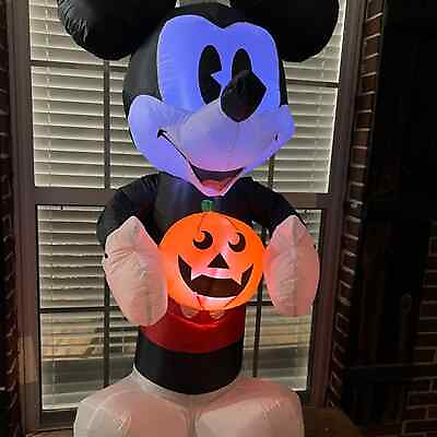 #ad Gemmy Halloween Disney Mickey Mouse with Pumpkin $67.50