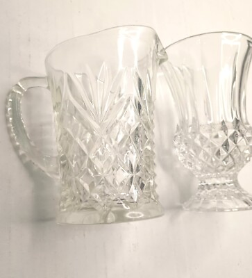 #ad beautiful cut crystal glass Pour Glass And Drinking Cup In Great Condition $38.84