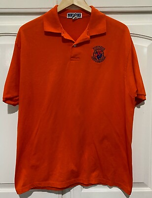 #ad Hershey#x27;s Track and Field Youth Program Orange Polo Unisex Size Medium Vintage $20.00