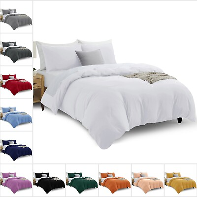 #ad 3 Piece Duvet Cover Set 1800 Series Ultra Soft Queen Size Cover for Comforter $21.24