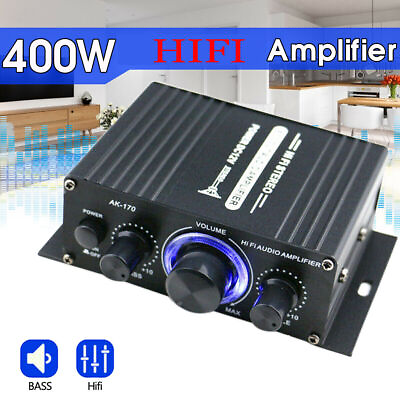 #ad 2*200W Hi Fi Auto Stereo 12V Car Audio Amplifier MP3 Radio Booster LED Design US $16.89