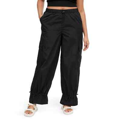 #ad Diane von Furstenberg New Women#x27;s Black Utility Cargo Pants DVF for Target NWT $59.88