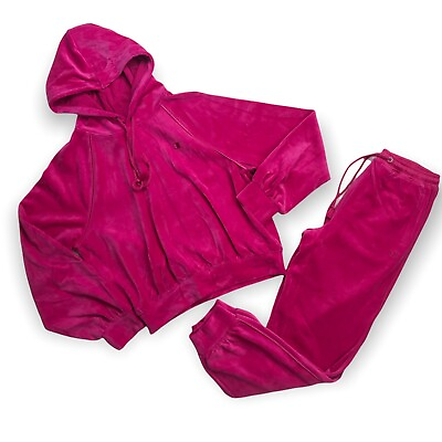 #ad Champion Women 2p set 100%AUTHENTIC size Medium hoodie and pants Pink Logo $99.99