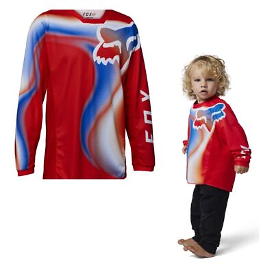 #ad Fox Racing 180 Toxsyk Kids Motocross Jersey Flo Red Kids Small $19.71