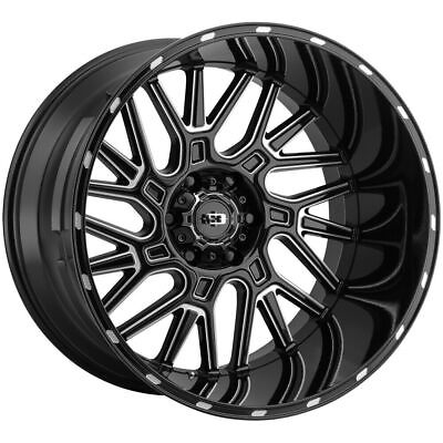 #ad 20x12 Black Milled Wheels Vision 404 Brawl 8x6.5 8x165.1 51 Set of 4 125.2 $1476.00