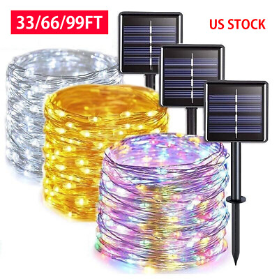 #ad 100 300 LED Solar Power String Fairy Lights Garden Outdoor Party Christmas Lamp $9.99