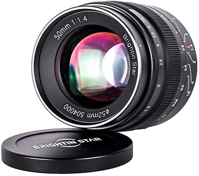 #ad Brightin Star 50mm F 1.4 APS C Manual Prime Fujifilm X Mount Camera Lens $90.00