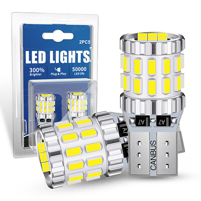 #ad LED License Plate Light Bulbs 168 194 W5W 2825 T10 White 6000K 2x Bulb Lamp $14.99