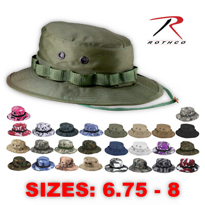 #ad Rothco Tactical Military Camo Bucket Wide Brim Sun Fishing Boonie Hat $16.99