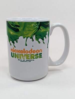 #ad #ad Nickelodeon Universe Coffee Mug Mall of America Minnesota White Green Slime $27.98