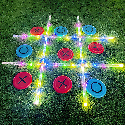 #ad #ad Outdoor Games Giant Tic Tac Toe Games Yard Lawn Toss Games with Light Glow in $51.32