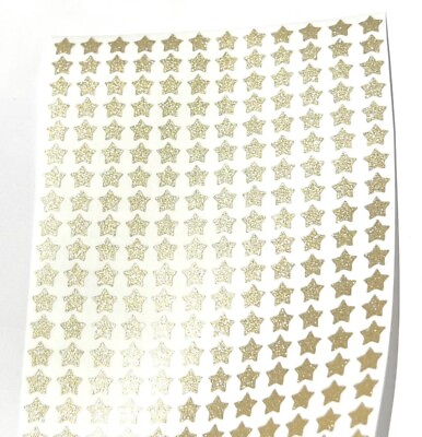 #ad Gold Glitter Star Stickers Custom Size Crafts Labels amp; Rewards $3.50
