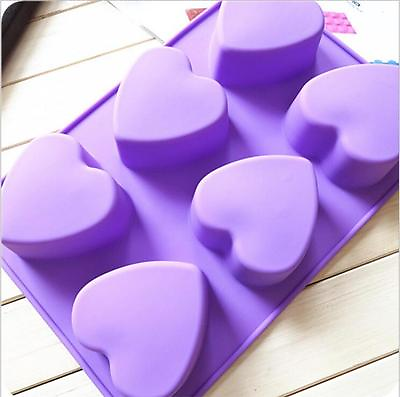 #ad Heart Silicone Cake Decorating Mold Fondant Chocolate Baking Soap Ice Mould Tool $8.22