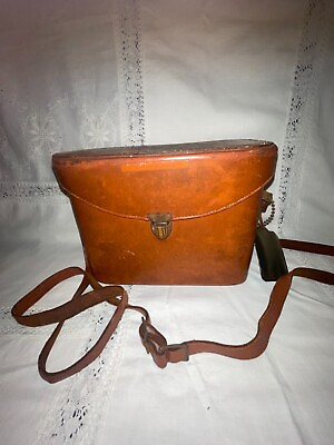 #ad vintage brown leather camera case? $22.99