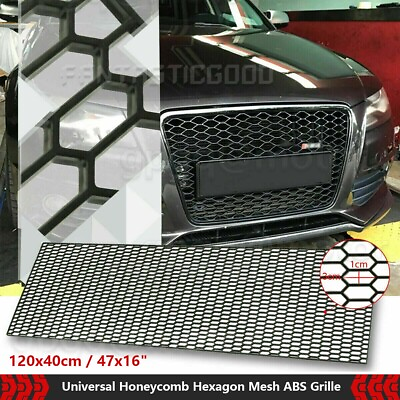 #ad Universal Plastic Car Racing Honeycomb Mesh Grill Spoiler Bumper Vent 47#x27;#x27;x16#x27;#x27; $28.89