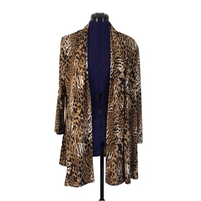 #ad Leopard Print Pattern Long Sleeve Sweater Womens Size Medium $20.00