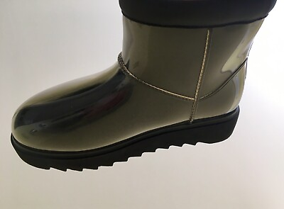 #ad New Boots UGG Koolaburra Classic clear Mini Boot Black Size 7 Waterproof style $79.00