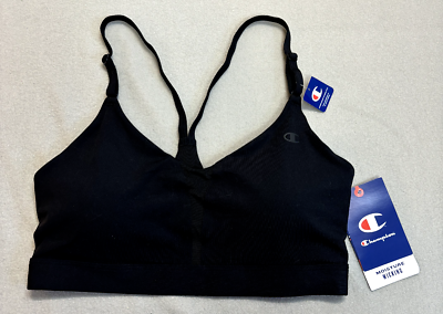 #ad Champion sports bra. Black Medium Moistture wicking New With Tag#x27;s. $12.99