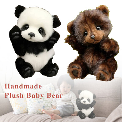 #ad Super Soft Cuddly Bear Plush Animal Toy Black Bear Handmade Plush Stuffed Gifts $29.18