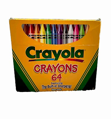 #ad 1999 VINTAGE COLLECTABLE Crayola Crayons 64 Toys Kids Antique GREAT CONDITION $16.99