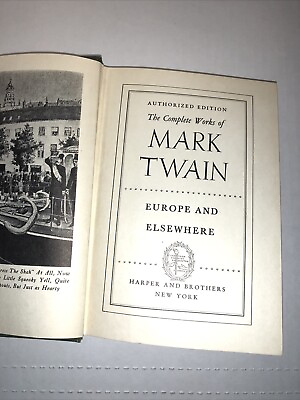 #ad 1923 UNREAD COMPLETE WORKS OF MARK TWAIN VOL.XX EUROPE AND ELSEWHERE VERY RARE $23.39