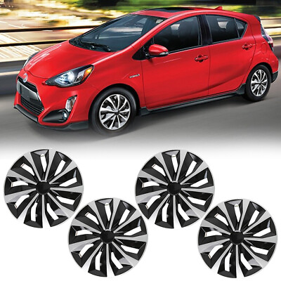 #ad Set of 4 15quot; Snap On Hub Caps Wheel Rim Full Covers For Toyota Prius 2010 2021 $75.08