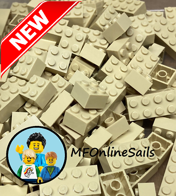 #ad **NEW** 50 Tan LEGO Basic Bricks 2x2 2x3 2x4 Random Basic Bulk Lot Big $11.99