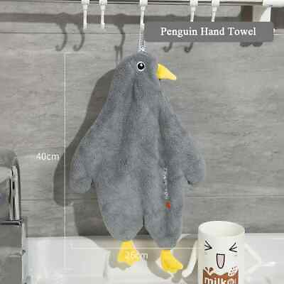 #ad Penguin Hand Towel For Child Super Absorbent Microfiber Kitchen Towel AU $15.00
