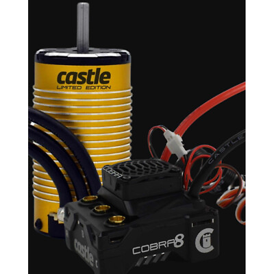 #ad Castle Cobra 8 25.2V ESC w 1515 2200Kv V2 Brushless Motor Limited Edition Gold $332.95