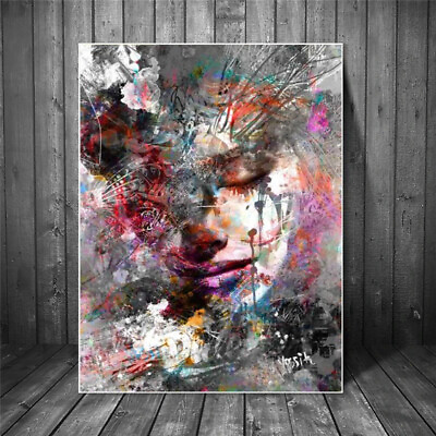 #ad Abstract Girl Canvas Art Painting Print Wall Decor Canvas Poster $23.99