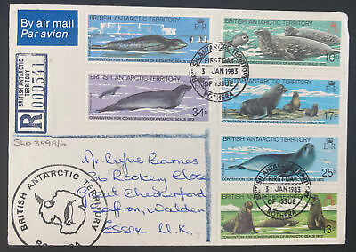 #ad 1983 Rothera British Antarctic Territory Australia Cover To Saffron England $68.00