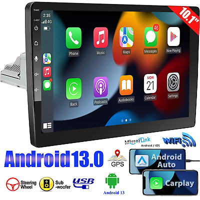#ad 10.1#x27;#x27; Double 2 Din Android 13 Touch Screen Car Stereo Radio GPS WIFI BT Carplay $63.29