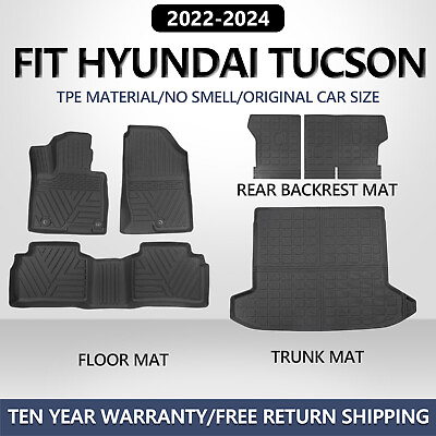 #ad Floor Mats Trunk Mats Backrest Mat Cargo Liners For 2022 2024 Hyundai Tucson $89.99