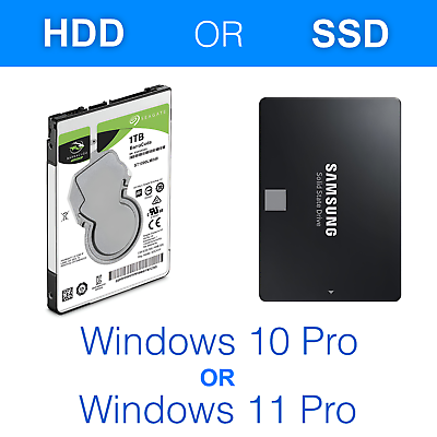 #ad 1TB HDD SSD 2.5quot; SATA Hard Drive for Laptop with Win 10 Win 11 Pro Pre installed $13.77