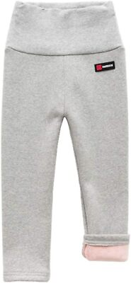 #ad HYXFJITS Baby Girl Boy Winter Warm High Waist Sweatpants 6 7 Years Gray $33.70
