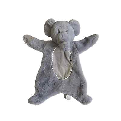 #ad Kellytoy Elephant Stripe Gray White Baby Kids Security Lovey Plush Toy Blanket $26.99