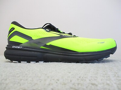 #ad Brooks Ghost 15 Mens 13 Road Running Stability Trainer Neon Green Black Shoes $80.00