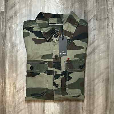 #ad Buffalo David Bitton Denim Camouflage Long Sleeve Button Down Shirt Small $35.00