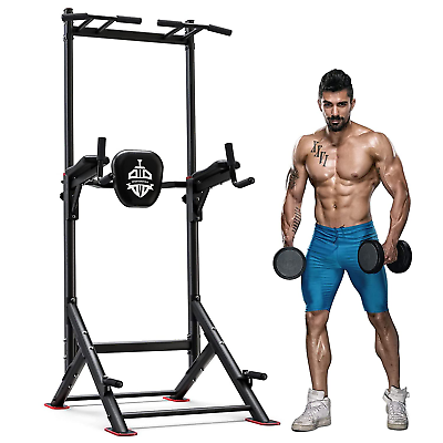 #ad Power Tower Pull up Dip Station Adjustable Multi Function Home Gym Strength Trai $309.99