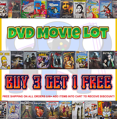 #ad DVD Movies Lot 🍿 Buy 3 Get 1 Free 🍿 $10 Minimum Per Order Free Shipping $5.95