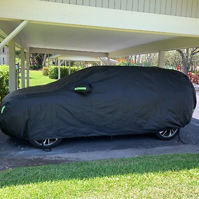 #ad For Audi Q7 Full Car Cover Black Waterproof Protection Rain Dust Resistant $37.99