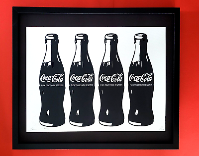 #ad Death NYC Large Framed 16x20in Pop Art Certified Graffiti Coca Cola Trademark 2 $250.00